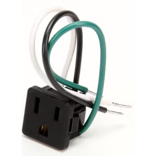 True 801229 OEM Refrigerator Replacement Black Receptacle - 125V