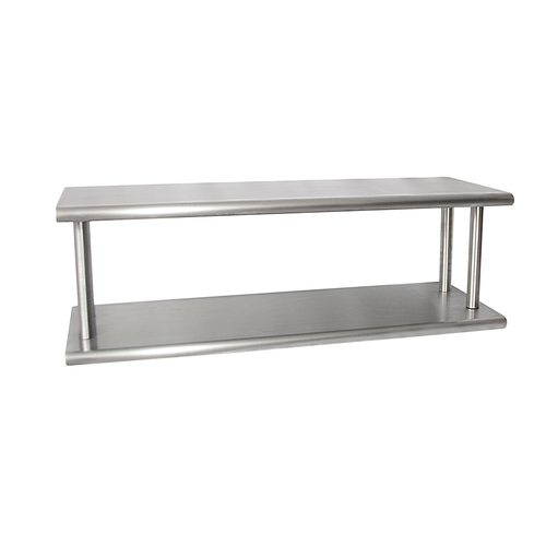 BK Resources PTS-24108-2 108"x 24" 16 Gauge Stainless Steel Double Pass-Through Shelf