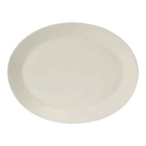 Tuxton China Inc AMU-025 Modena 15-3/8" x 11-7/8" Pearl White Ceramic Platter - 6 EA