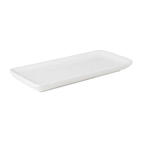 Tuxton China Inc AMU-562 AlumaTux 11-1/2" x 5" Pearl White Ceramic Platter - 1 Doz
