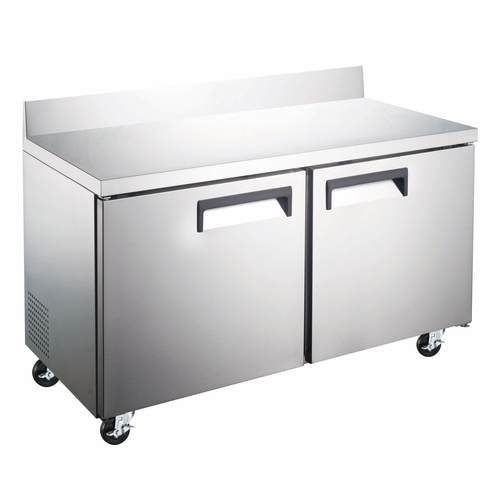 Peach Foodservice PWT-48 48"W Double Door Stainless Steel Refrigerated Work Top