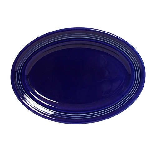 Tuxton China Inc CCH-096 Concentrix 9-3/4" x 6-1/2" Cobalt Ceramic Platter - 2 Doz