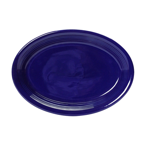 Tuxton China Inc CCH-1352 Concentrix 11-1/2" x 9-3/4" Cobalt Ceramic Platter - 6 EA