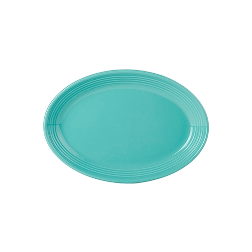 Tuxton China Inc CIH-0962 Concentrix 9-3/4" x 7" Island Blue Coupe Platter - 2 Doz