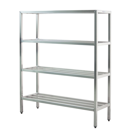 New Age 1061 Heavy Duty 36" x 20" 4-Tier Welded Aluminum Shelving Unit