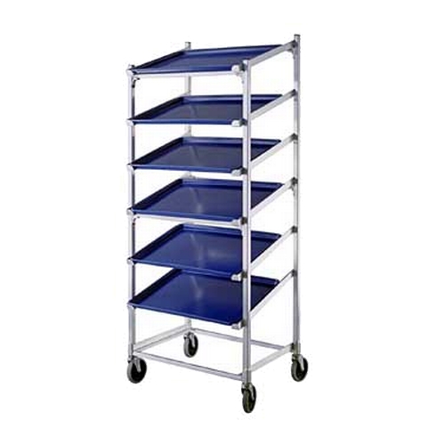 New Age 1139 28"x22"x77" Mobile 9 Pan Welded Aluminum Slant Display Rack