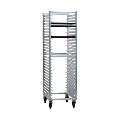 New Age 1330 26"x20.5" Welded Aluminum Mobile Full-Height 30 Bun Pan Rack
