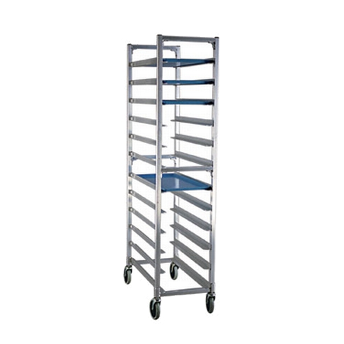 New Age 1350 18 Pan Welded Aluminum Full-Height Mobile Platter Rack