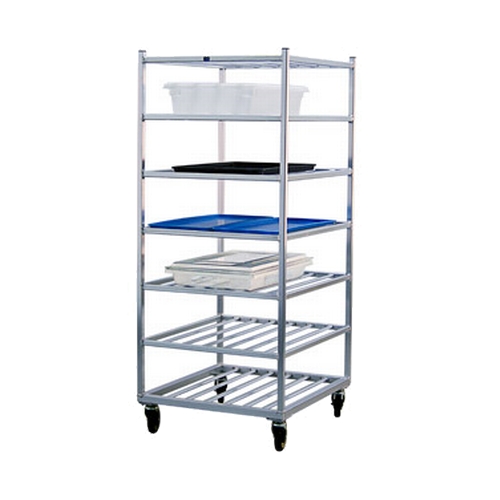 New Age 1357 32" x 28.5" Welded Aluminum Mobile Universal 7 Shelf Cart