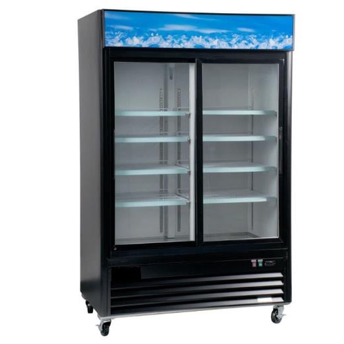 Peach Foodservice PGM-35S 33.5cu.ft.Two-Section Sliding Door Refrigerated Merchandiser