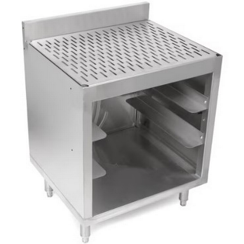 Peach Foodservice PGSC-2324 24"x 22.5"x 30"Underbar Glass Rack Cabinet w/ Corrugated Top