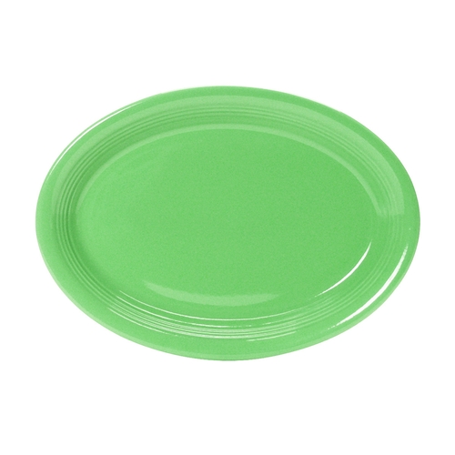 Tuxton China Inc CTH-1352 Concentrix 13-1/2" x 9-3/4" Cilantro Ceramic Platter - 6 EA