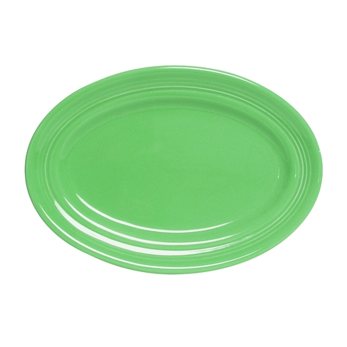 Tuxton China Inc CTH-136 Concentrix 13-3/4" x 10-1/2" Cilantro Ceramic Platter - 6 EA