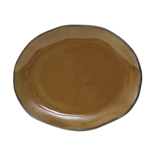 Tuxton China Inc GAJ-023 Artisan 13-1/4" x 11" Mojave Ceramic Oval Platter - 1 Doz