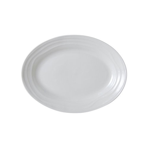 Tuxton China Inc GDP-022 Sandbar 11-3/4" Oval Porcelain White Platter - 1 Doz