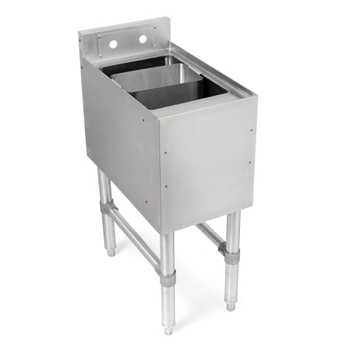 John Boos UBDS-1812-X 12" W x 18" D Stainless Steel Underbar Dump Sink 