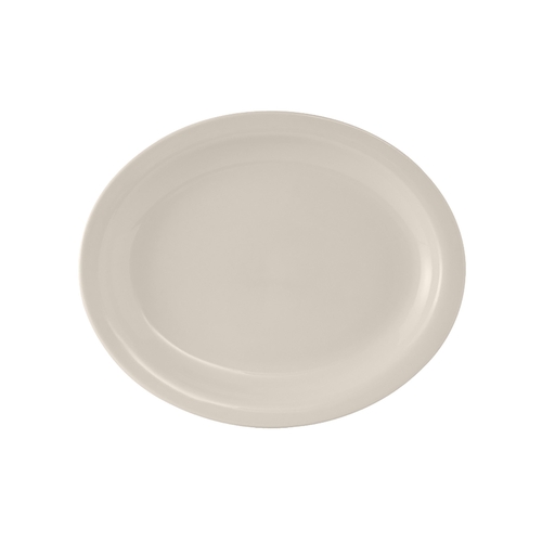Tuxton China Inc TNR-040 Nevada 7-1/8" Amer White/Eggshell Narrow Rim Platter - 3 Doz