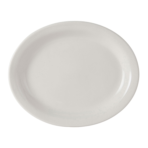 Tuxton China Inc TNR-912 Nevada 9-3/4" Eggshell Narrow Rim Ceramic Platter - 2 Doz