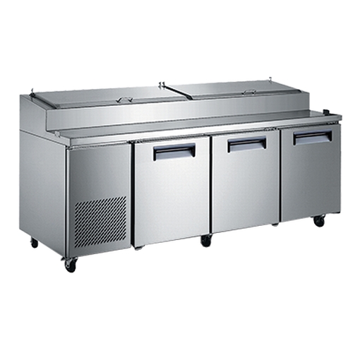 Adcraft USPZ-3D U-Star 92" Three-Section Refrigerated Pizza Prep Table