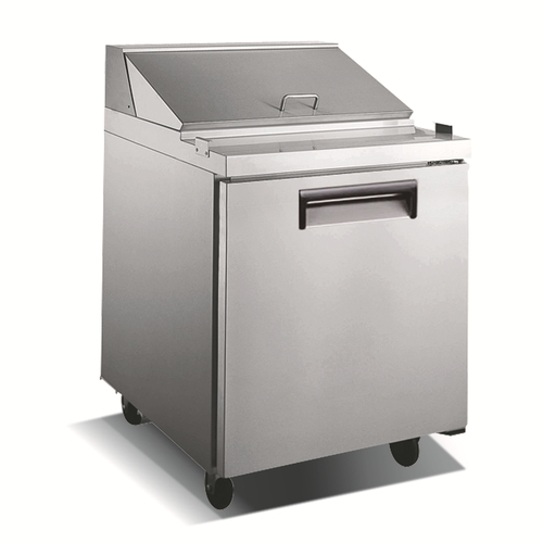 Adcraft USSL-1D U-Star 27" One-Door 6 Pan Refrigerated Sandwich Prep Table