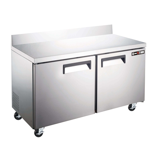 Adcraft USWR-2D U-Star 48" Refrigerated Work Top Cooler w/ 3.5" Backsplash