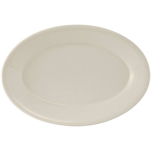 Tuxton China Inc TRE-913 Reno 11-5/8" Amer White/Eggshell Ceramic Platter - 1 Doz