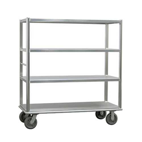 New Age 1452 62" x 29" Welded Aluminum 4 Shelf Queen Mary Banquet Cart