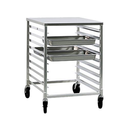 New Age 1501 24.25"x27.5" Welded Aluminum Mobile 16 Steam Table Pan Rack