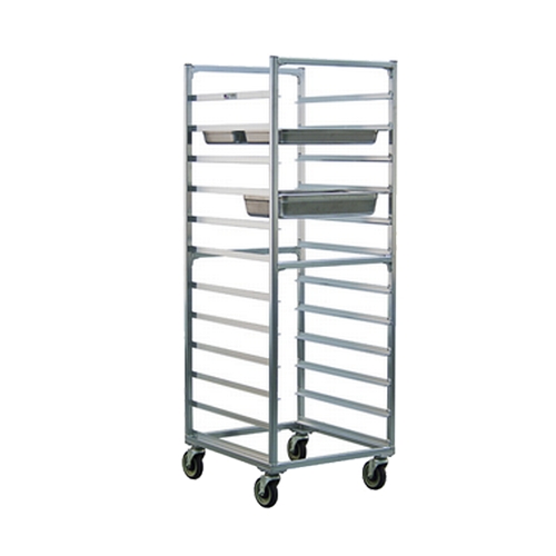 New Age 1507 24" x 27" Welded Aluminum Mobile 20 Steam Table Pan Rack