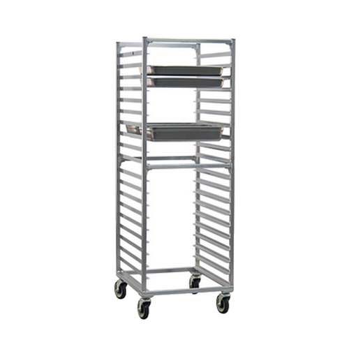 New Age 1509 24"x27" Welded Aluminum 38 Pan Mobile Steam Table Pan Rack