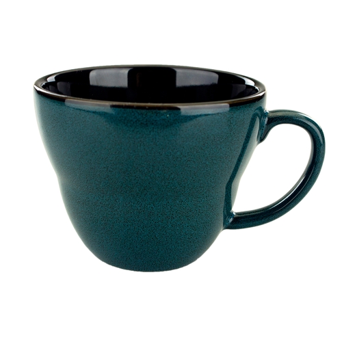 International Tableware, Inc LU-1-MI Luna 9 oz. Midnight Blue Hand Painted Stoneware Cup - 2 Doz