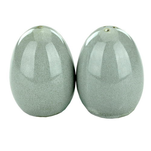 International Tableware, Inc LU-101-AS Luna Ash Hand Painted Stoneware Salt & Pepper Set - 2 Doz