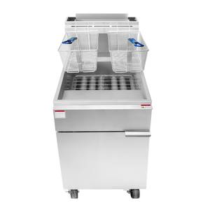 Atosa ATFS-75ES CookRite 75 lb Heavy Duty Gas Fryer w/ 5 Burners