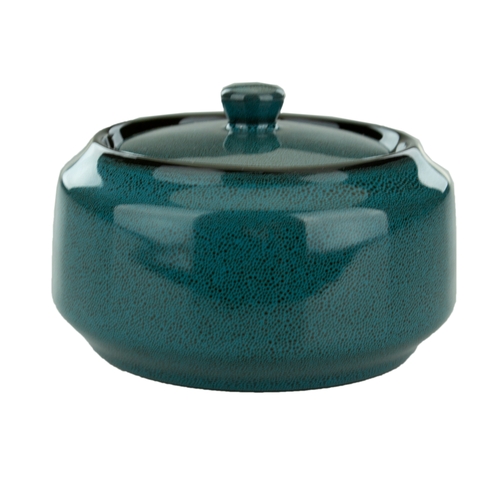 International Tableware, Inc LU-61-MI Luna 13 oz. Midnight Blue Stoneware Sugar Container - 1 Doz
