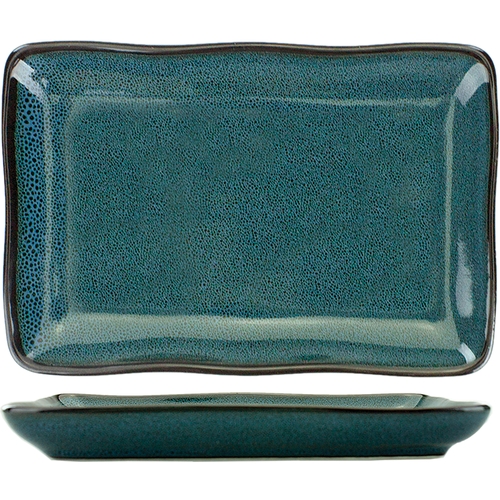 International Tableware, Inc LU-64-MI Luna 6" x 4" Midnight Stoneware Rectangular Platter- 3 Doz 