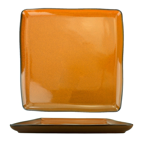 International Tableware, Inc LU-77-TA Luna 7" x 7" Ash Stoneware Square Plate - 2 Doz