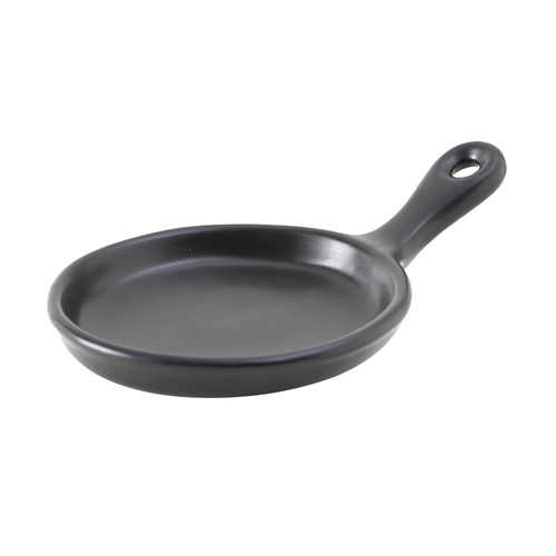Tuxton China Inc GLD-650 LINX 6-1/2 oz. Matte Black Mini Skillet - 1 Doz