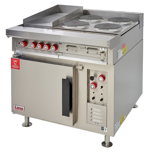 Lang R36C-ATB Electric 36" Heavy Duty Range w/ Convection Oven Base