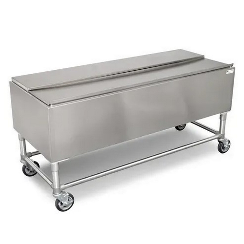 John Boos UBBB-2436-X 36"x 24" Stainless Steel Mobile Ice Chest w/ Locking Casters