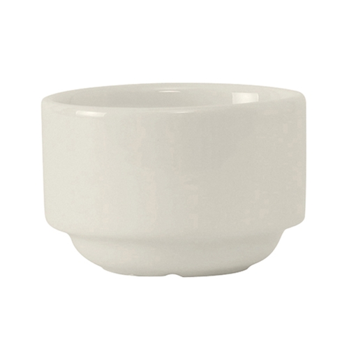 Tuxton China Inc AMU-760 AlumaTux 3 oz. Pearl White Ceramic Round Ramekin - 2 Doz