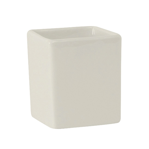 Tuxton China Inc AMU-761 AlumaTux 3 oz. Pearl White Ceramic Square Ramekin - 2 Doz