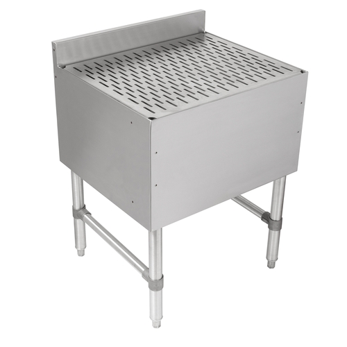 John Boos UBDB-1818-X Slim-Line 18" x 18" Stainless Steel Underbar Drainboard