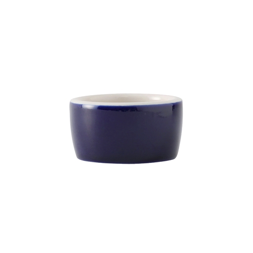 Tuxton China Inc B2X-0203 DuraTux 2 oz. Cobalt/Eggshell Ramekin/Cheese Pipken - 4 Doz