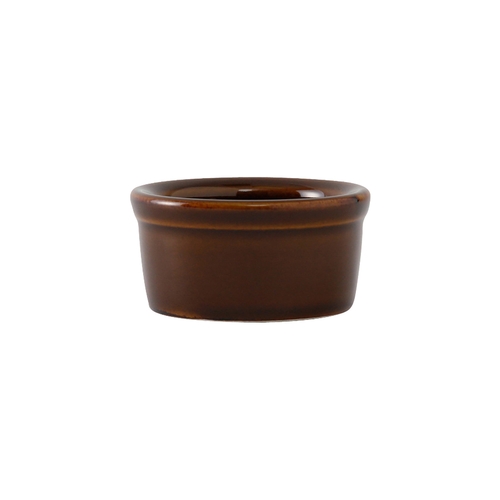 Tuxton China Inc BAX-025 DuraTux 2-1/2 oz. Black/Eggshell Round Ramekin - 4 Doz