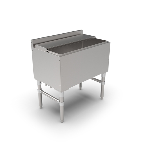 John Boos UBIB-1830-CP10-X Slim-Line 30" x 18" Stainless Steel Underbar Cocktail Unit