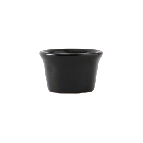 Tuxton China Inc BBX-015 DuraTux 1-1/2 oz. Black Ceramic Ramekin - 4 Doz