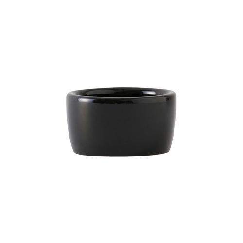 Tuxton China Inc BBX-0203 DuraTux 2 oz. Black Ceramic Ramekin/Cheese Pipken - 4 Doz