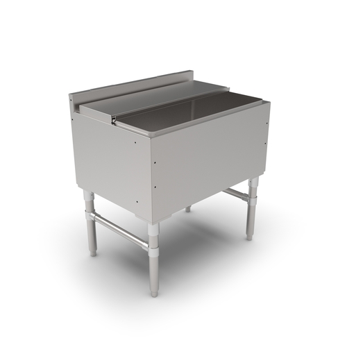 John Boos UBIB-2130-CP10-X Slim-Line 30" x 21" Stainless Steel Underbar Cocktail Unit
