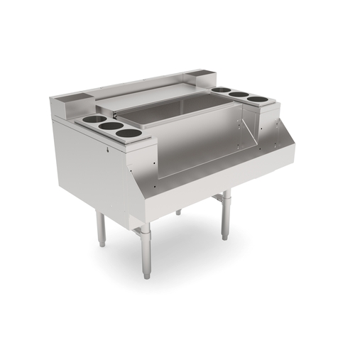 John Boos UBJB-2736-CP7-CH-X Slim-Line 36" x 26.5" Stainless Steel Underbar Cocktail Unit