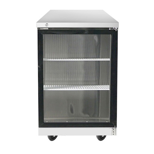 Atosa MBB23GGR 23" One-Section Self-Contained Black Back Bar Cooler
